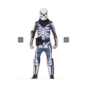 Fornite Skull Trooper Costume 10-12